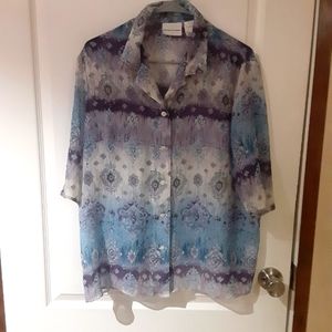 Alfred Dunner Sheer Top